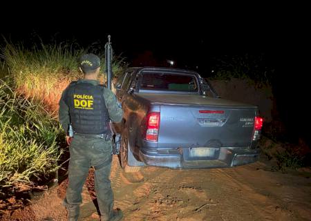 Hilux furtada em Santa Catarina é recuperada pelo DOF em Mundo Novo